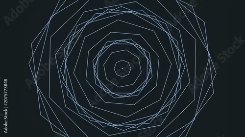 Abstract geometric spiral pattern with dark background