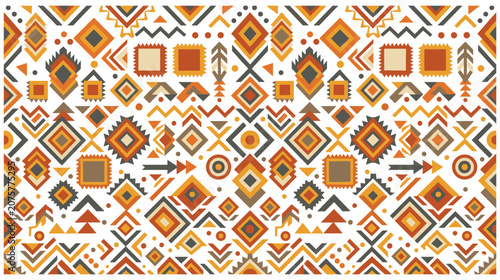 Foto Abstract native american tribal seamless pattern for fabric background or wallpaper