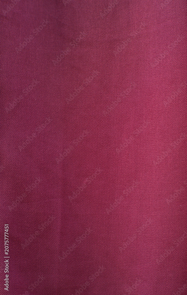 Fototapeta premium Plain Burgundy Fabric Texture Background With Copy Space