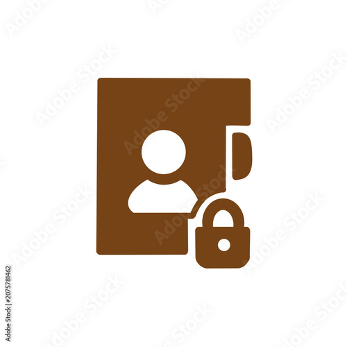 User Profile Lock Icon for Security and Privacy Concept