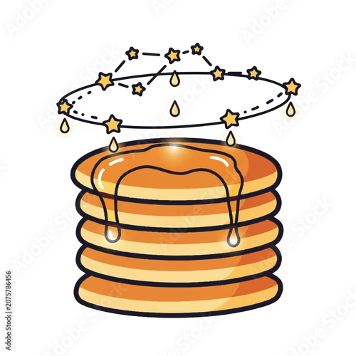 Stack of Pancakes with Celestial Halo.