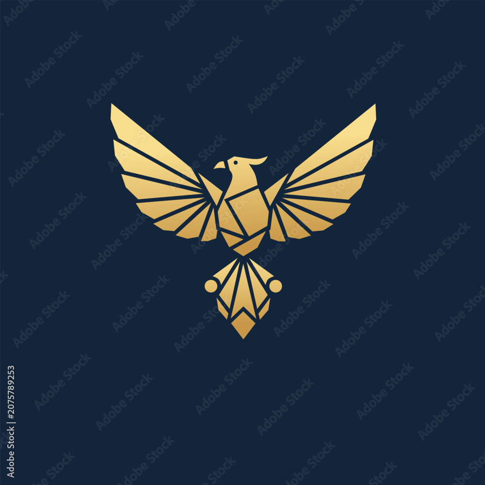 Fototapeta premium Vector illustration of a golden valcon