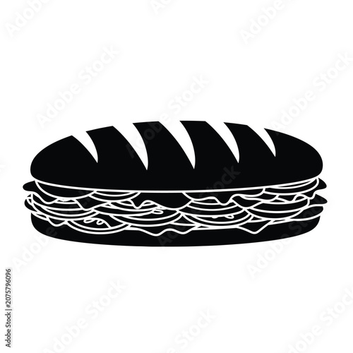 Sandwich icon displays a layered sub with fresh ingredients.
