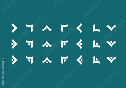 set unique chevron arrow