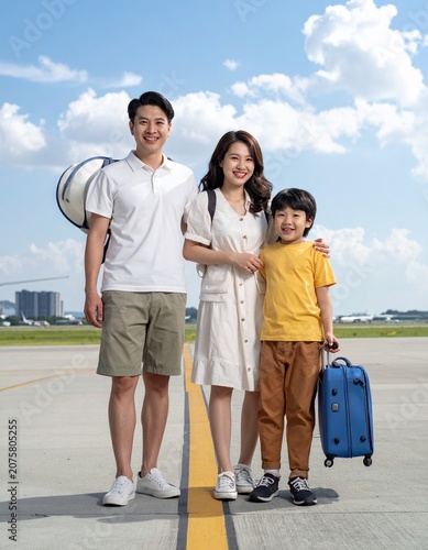 Family ready for travel