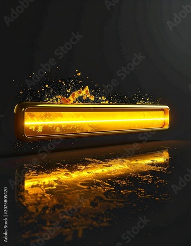 Glowing golden energy bar