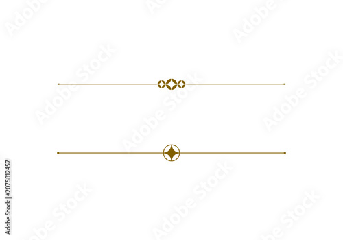 Sparkle star minimalist thin line divider or horizontal middle line separator