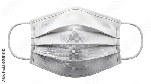 Medical face mask with detailed fabric texture isolated for protection concept protection surgical coronavirus pandemic prevention respiratory coverage healthcare equipment clinical