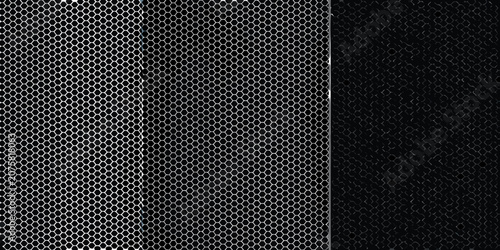Φωτογραφία Hexagonal mesh pattern with tonal variation black and white