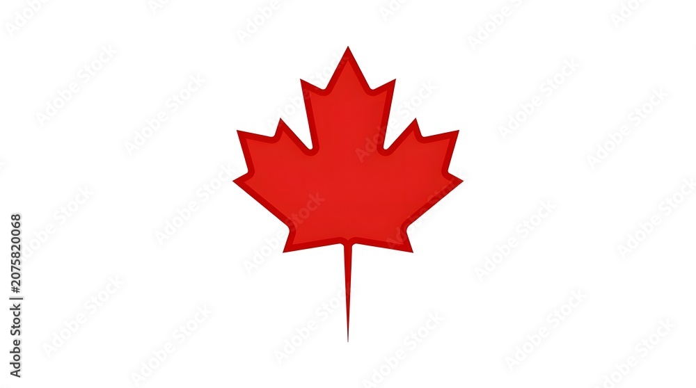 Fototapeta premium Canadian maple leaf icon national symbol of canada
