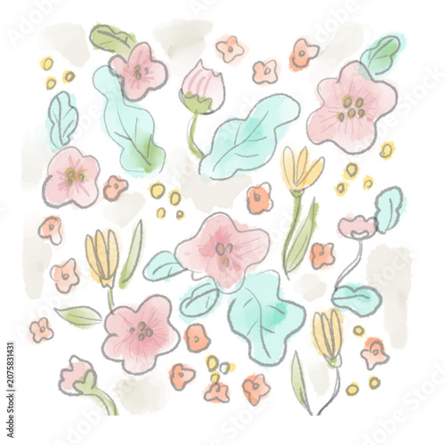 Watercolor Background Images: Flowers, Flower Fields, Floral Patterns