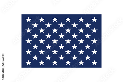 Navy Blue Field With White Stars Pattern Evoking American Patriotic Flag Motif