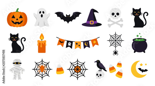 Canvas Print Ideally suited for halloweenthemed designs, this spooky collection encompasses traditional symbols like bats, pumpkins, witches, and black cats