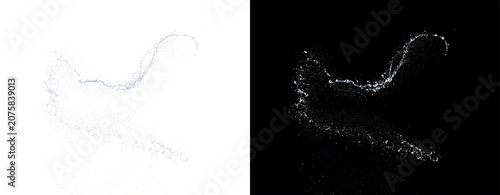 Abstract representation of a swan silhouette.