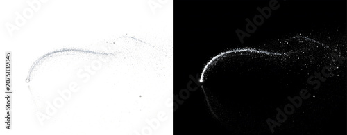 Abstract art with contrasting black and white curves.