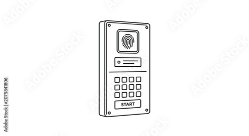 Electronic Biometric Fingerprint Access Control Keypad System for Secure Building Entry Door Lock Setup