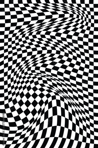 Foto Abstract background waves black and white lines geometric poster seamless patter