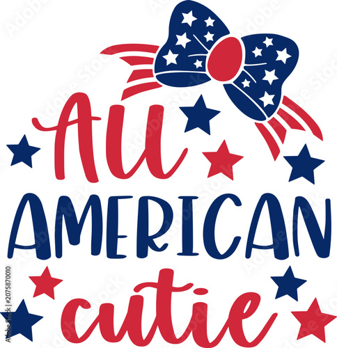 Obraz na plátně All American cutie SVG