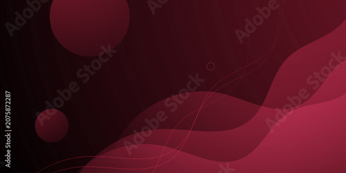 Abstract dark red wave background with overlap papercut shapes pattern element concept design. Modern and elegant banner style.