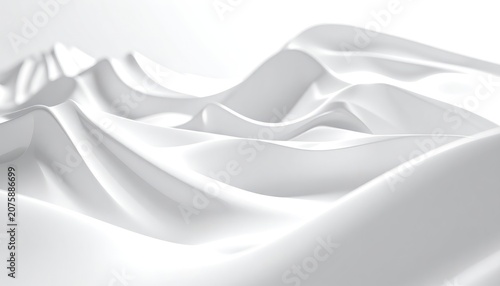 A close-up, abstract view of smooth, flowing white material with soft lighting.