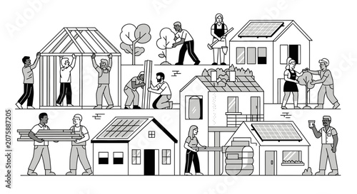 Community Working Together on Sustainable Housing and Eco-Friendly Living