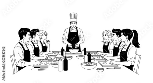 Cooking Class with Professional Chef and Students