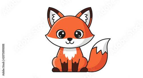 Cute Cartoon Fox Illustration