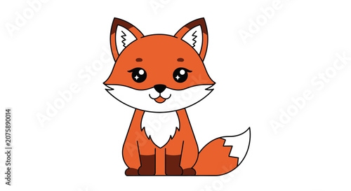 Cute Cartoon Fox Illustration