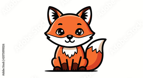 Cute Cartoon Fox Illustration