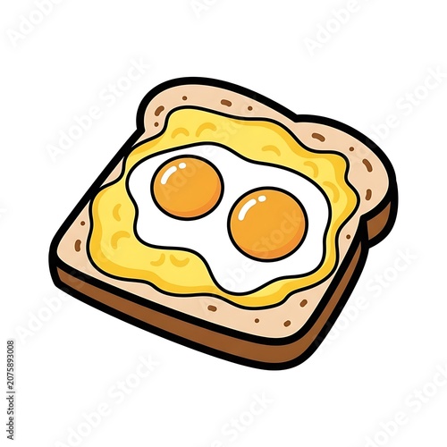 Golden fried egg breakfast sandwich on toasted bun.