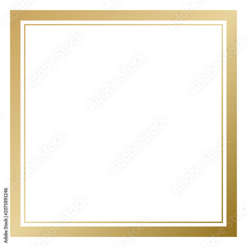 Elegant square gold frame border photo frame