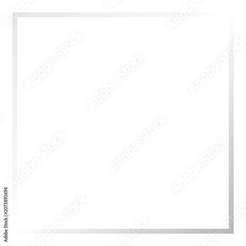 Cuadro en lienzo Simple square frame with subtle grey gradient border photo frame