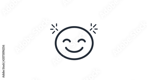 A simple line drawing of a smiling face.