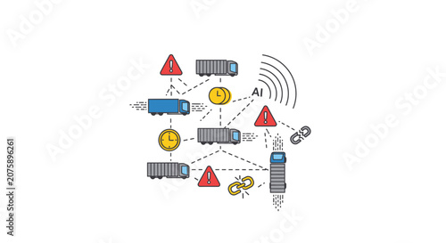 Network connection and safety icons.