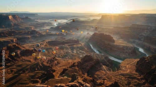 Hot Air Balloons over Canyonlands National Park