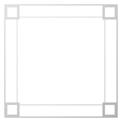 Simple square frame border with corner squares photo frame