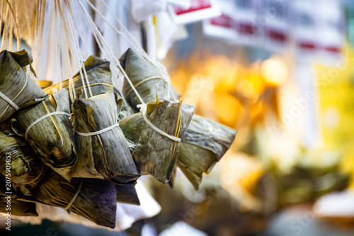 the raw, authentic texture of Traditional Sticky Rice Dumplings (Zongzi)