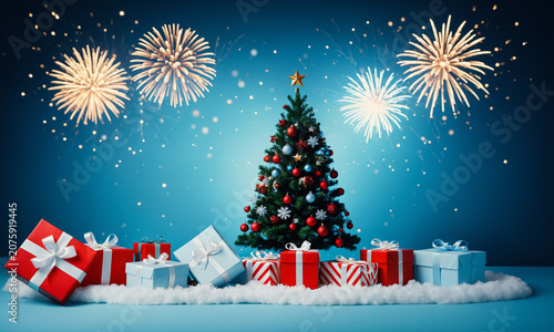 decorated christmas tree wi...