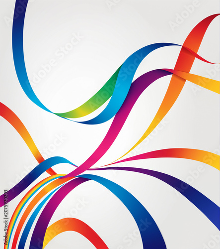dynamic colorful abstract s...