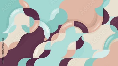 Vibrant Abstract Shapes with Overlapping Colors in Modern Design.