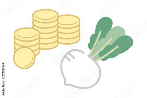 株とお金のイラスト