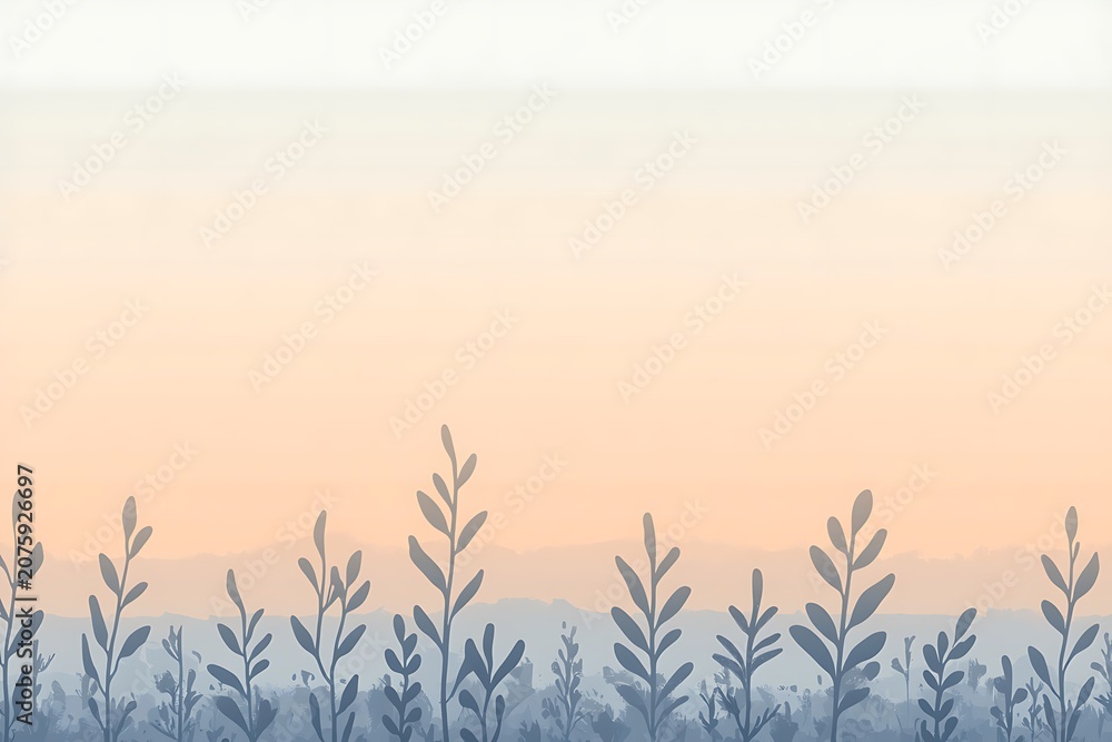 Obraz premium Serene sunset over snowy landscape