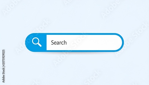 Modern Search Bar Interface with Magnifying Glass Minimal UI Design