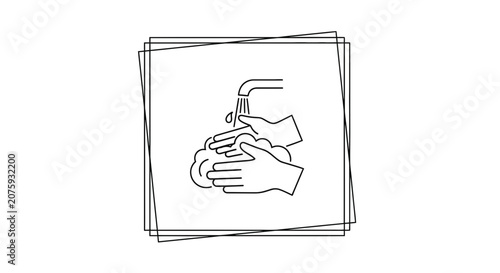 Washing Hands Icon: Cleanliness, Hygiene, and Health Protection