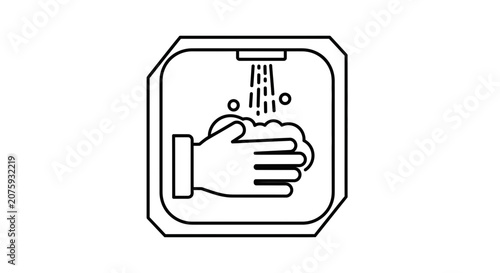 Washing Hands Icon: Hygiene, Cleanliness, and Health Protection