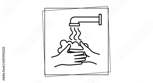 Washing Hands Icon: Cleanliness, Hygiene, and Health Protection