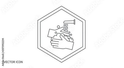 Washing Hands Icon: Hygiene, Cleanliness, and Health Protection