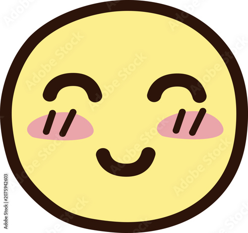 Smiling face crayon chalk emotion 