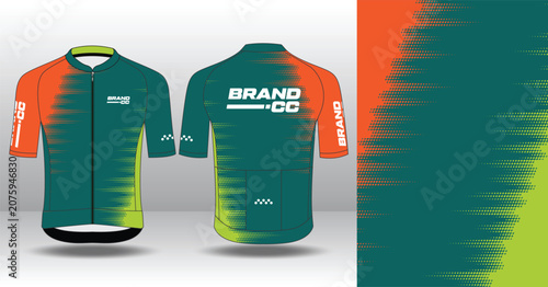 Modern Cycling Jersey Design Template for Custom Sublimation