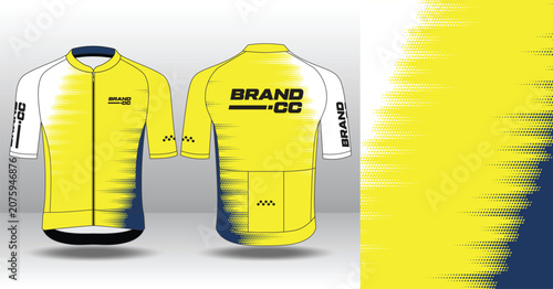 Modern Cycling Jersey Design Template for Custom Sublimation